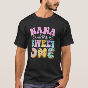 Camiseta Vovó Do Doce Aniversário De 1 Ano Tema Donut Famíl