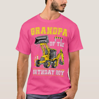 Camiseta Vovô Do Escavador De Meninos De Aniversário, Digge