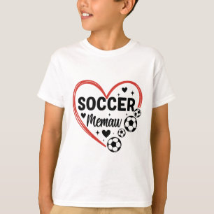 Camiseta Vovó do Futebol Coração Jogador de Futebol Vovó