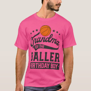 Camiseta Vovó Do Garoto De Aniversário Jogador De Basquete