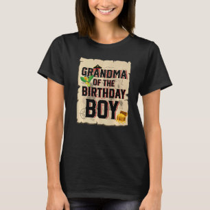 Camiseta Vovó Do Garoto De Aniversário Mãe Pirata Tema 5