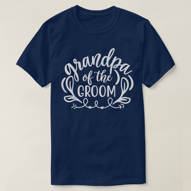 Camiseta Vovô Do Groom Matching Wedding e Bac (Frente do Design)