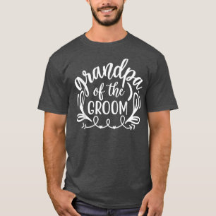 Camiseta Vovô Do Groom Matching Wedding e Bac