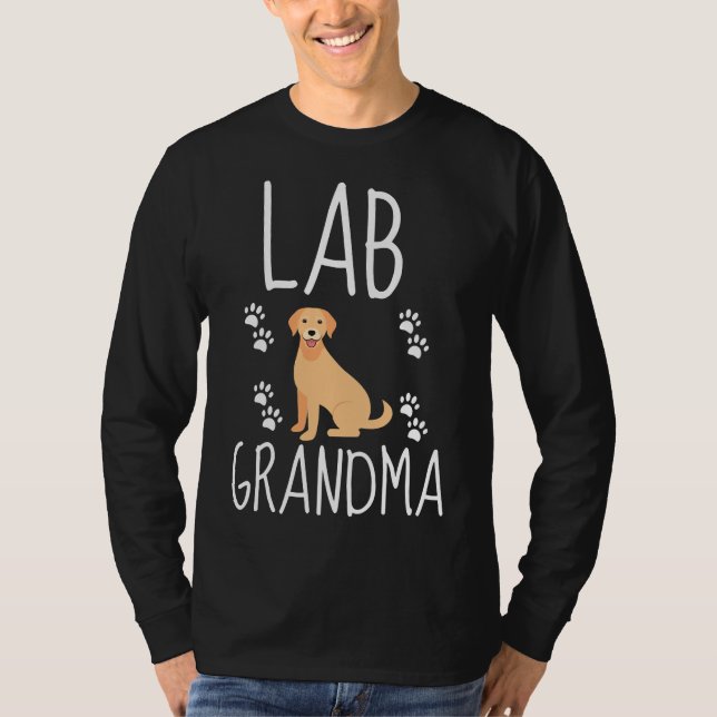 Camiseta Vovó do laboratório Vetor Labrador Retriever (Frente)