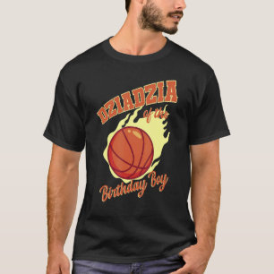Camiseta Vovô Do Menino De Aniversário Família De Basquete