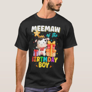 Camiseta Vovó Do Menino De Aniversário Fazenda Animais Famí