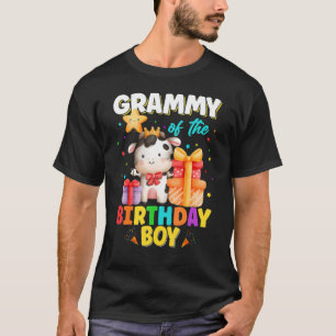 Camiseta Vovó Do Menino De Aniversário Fazenda Animais Famí