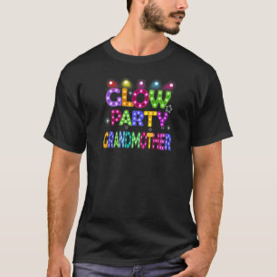 Camiseta Vovó do Partido Brilhante Vovó das Luzes de Aniver