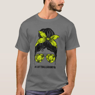 Camiseta Vovó do Softball Vovó Molde de Vida Mensageiro C