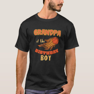 Camiseta Vovô Do Tema De Basquete Do Aniversário