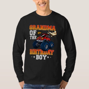 Camiseta Vovó Do Tema Do Garoto De Aniversário Caminhão Mon