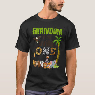 Camiseta Vovó Do Zoológico Selvagem Pensava primeiro aniver