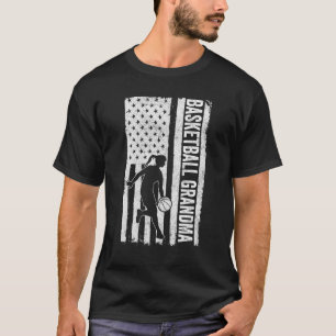 Camiseta Vovó dos EUA Bandeira de Basquete Fan Fa