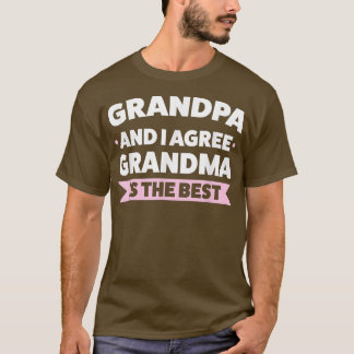 Camiseta vovô e eu concordamos com vovó vovô
