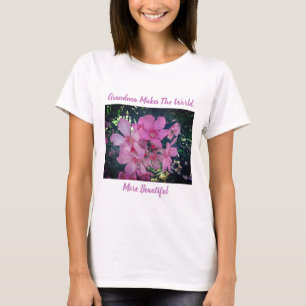 Camiseta Vovó é linda Flor Rosa Rosa Nana