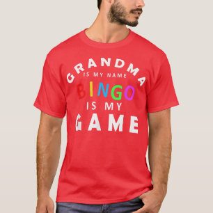 Camiseta Vovó É Meu Nome Bingo É Meu Jogador De Bingo N