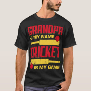 Camiseta Vovô É Meu Nome Cricket É Meu Jogo