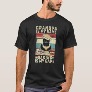 Camiseta Vovô é Meu Nome Padaria é Meu Jogo Gato de Massa