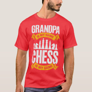 Camiseta Vovô É Meu Nome Xadrez É Meu Jogo