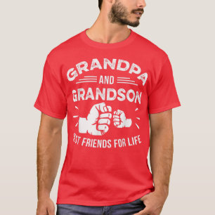 Camiseta Vovô e neto batendo em punho de punho melhor amigo