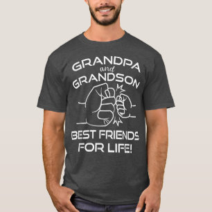 Camiseta Vovô e neto batendo em punho de punho melhor amigo