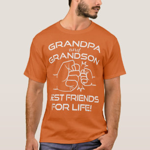 Camiseta Vovô e neto batendo em punho de punho melhor amigo