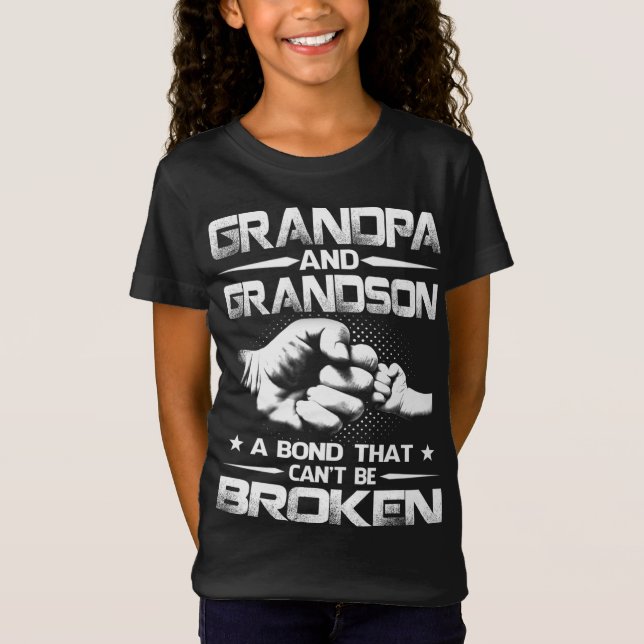 Camiseta Vovô e neto... Um Bond que não pode ser quebrado. (Frente)