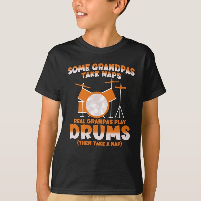 Camiseta Vovô é o melhor baterista com paus (Frente)