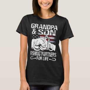 Camiseta vovô e saias-casadas do Filho Parceiros de Pesca