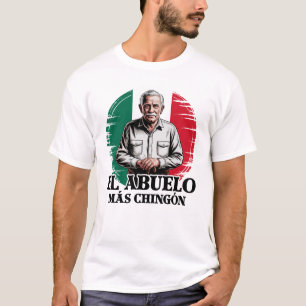 Camiseta Vovô El Abuelo Mas Chingon Bandeira Mexicana