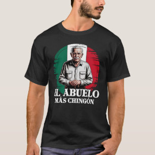 Camiseta Vovô El Abuelo Mas Chingon Bandeira Mexicana