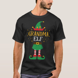 Camiseta Vovó Elf Engraçado Avó Xmas Correspondendo Família