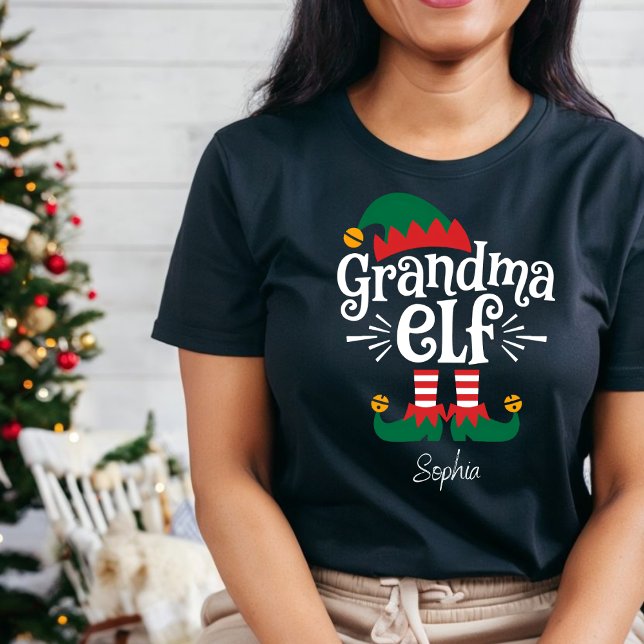 Camiseta Vovó Elf Engraçado Elf Correspondendo Presente de  (Criador carregado)