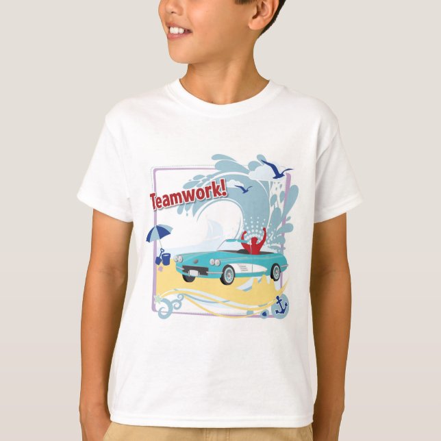 Camiseta Vovô em meus trabalhos em equipe #2 do bolso (Frente)