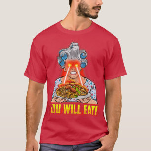 Camiseta Vovó Engraçada Diz Vovó Comendo Comida Vovó