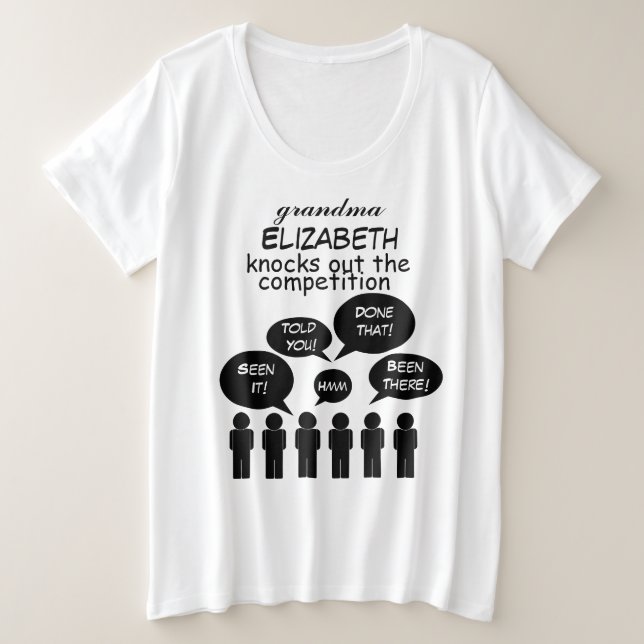 Camiseta Vovó Engraçada e Inspiradora (Frente do Design)