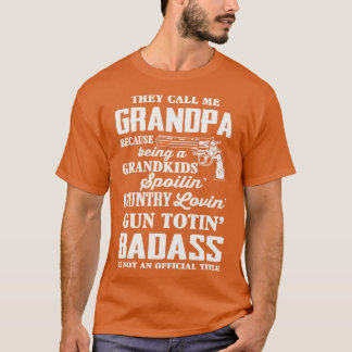 Camiseta Vovô Engraçado Badass