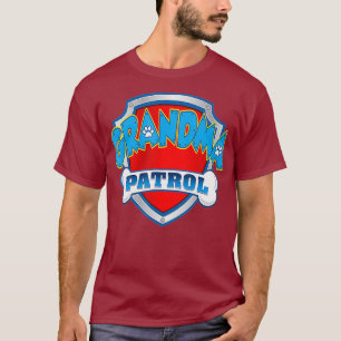 Camiseta Vovó Engraçado Patrulha Cachorro Mãe Pai Para H