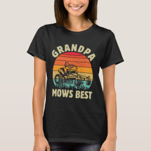 Camiseta Vovô Engraçado Vovô Mows Best Lawn Gardening Fath