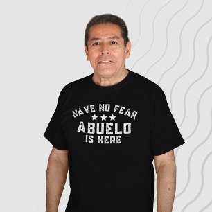 Camiseta Vovô Espanhol Engraçado Não Tem Medo De Abuelo Est