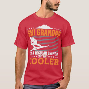 Camiseta Vovô Esqui Só Muito Mais Engraçado Esquiar Vovô