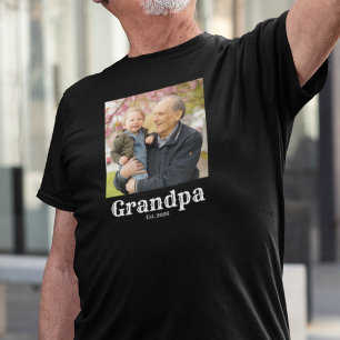 Camiseta Vovô estabeleceu ano personalizado