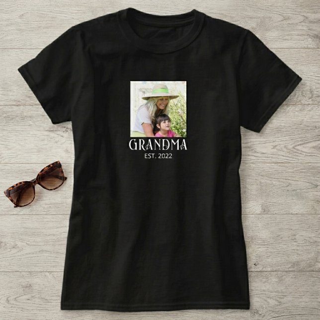 Camiseta Vovó Estabelecida Foto (Criador carregado)