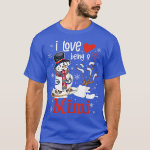 Camiseta Vovó, Eu Adoro Ser Um Natal Da Família Mimi Snowma