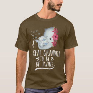 Camiseta Vovó excelente A Ser De Bebês Gêmeos Bab Elefante