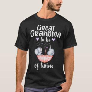 Camiseta Vovó excelente A Ser De Elefante Chá de fraldas 