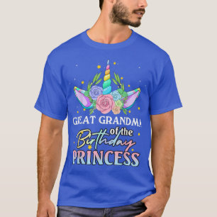 Camiseta Vovó excelente da Rapariga de Aniversário Unicórn