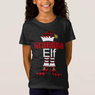 Camiseta Vovô, família de Natal em Combinação, Xadrez de Bu