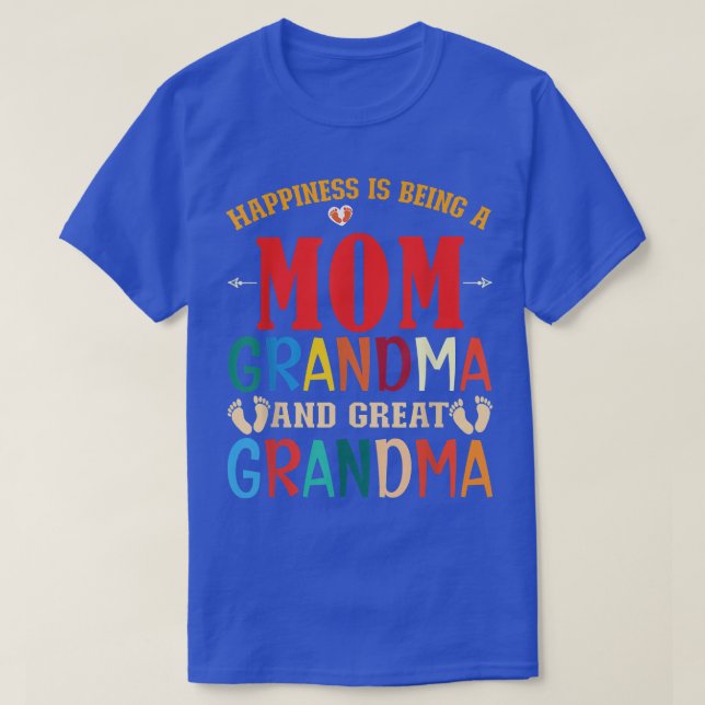 Camiseta Vovó Felicidade Ser Vovó E Ótima Mãe (Frente do Design)