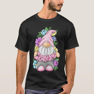 Camiseta Vovó Floral Gnome Dia das Mães Presente para Vovó 